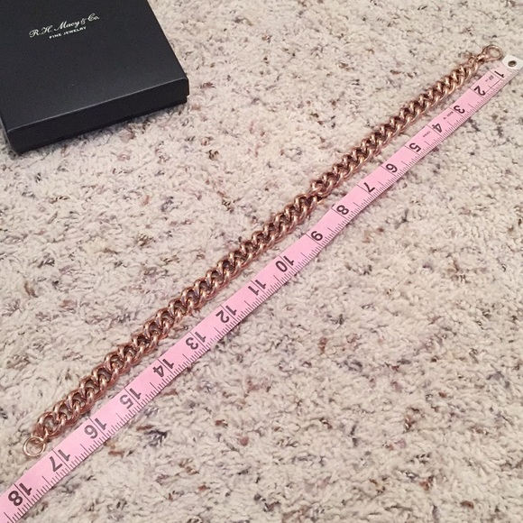 RH Macy & Co. Macy’s 18k Rose Gold chain link 17” chunky necklace - Picture 8 of 10